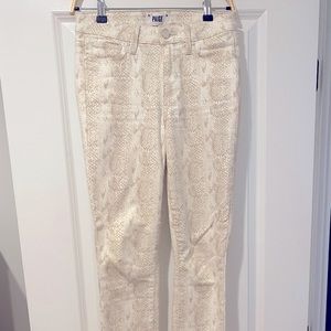 PAIGE Hoxton Ankle snake skin jeans
